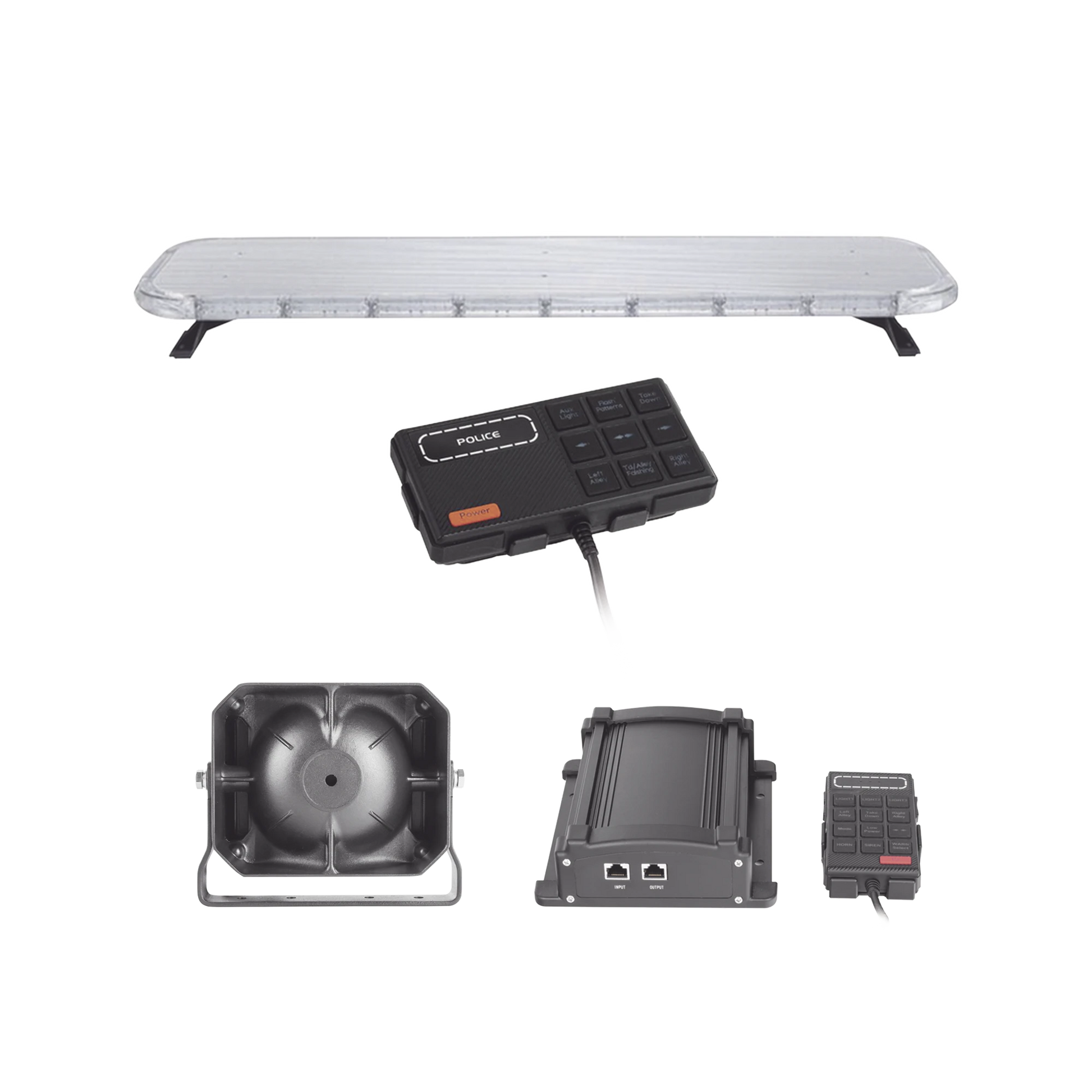 KIT BÁSICO PARA EQUIPAMIENTO DE UNIDADES DE SEGURIDAD PÚBLICA-Barras de Luz / Torretas Vehiculares-EPCOM INDUSTRIAL SIGNALING-Bsai Seguridad & Controles