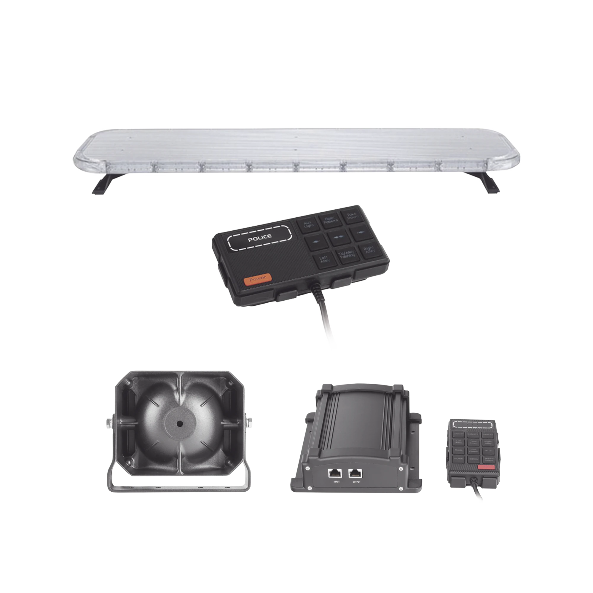 KIT BÁSICO PARA EQUIPAMIENTO DE UNIDADES DE SEGURIDAD PÚBLICA-Barras de Luz / Torretas Vehiculares-EPCOM INDUSTRIAL SIGNALING-Bsai Seguridad & Controles