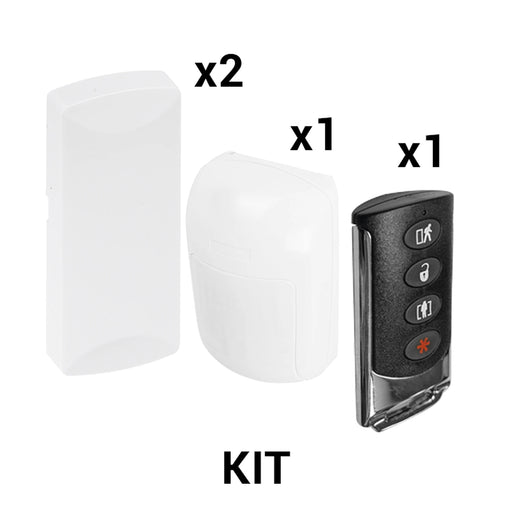 KIT BÁSICO SENSORES INALÁMBRICOS - INCLUYE 2 CONTACTOS MAGNÉTICOS, 1 PIR Y 1 LLAVERO - COMPATIBLES CON HONEYWELL Y PRO4GLTEM-Accesorios Automatizacion e Intrusion-SFIRE-KIT-RF-SFIRE-2-Bsai Seguridad & Controles