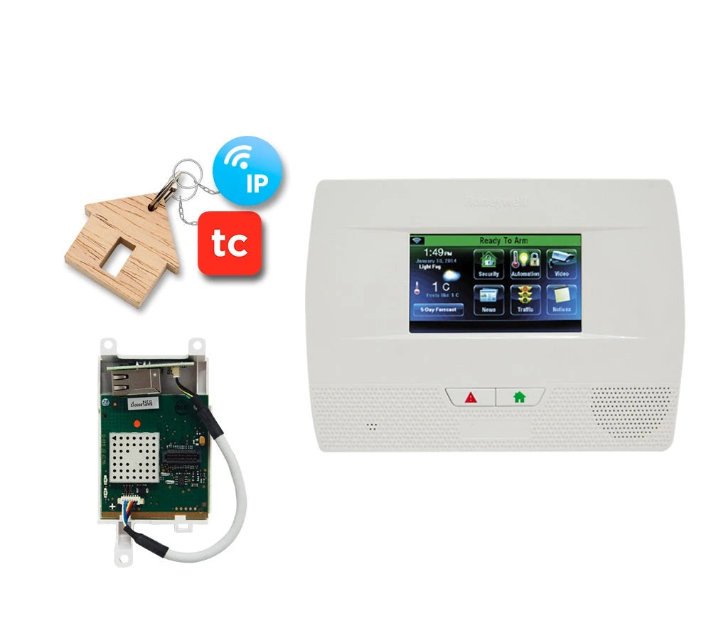 KIT CON PANEL AUTOCONTENIDO INALAMBRICO DE PANTALLA TACTIL 4.3” SOPORTA 64 ZONAS INALAMBRICAS PROGRAMABLES, ADMITE 16 LLAVEROS, EL PANEL ES COMPATIBLE CON MODULOS WIFI, GSM, ETHERNET, INCLUYE UN AÑO DE SERVICIO DE APLICACION TOTALCONNECT2.0 COMUNICACIO...-Resideo-RESIDEO-Bsai Seguridad & Controles