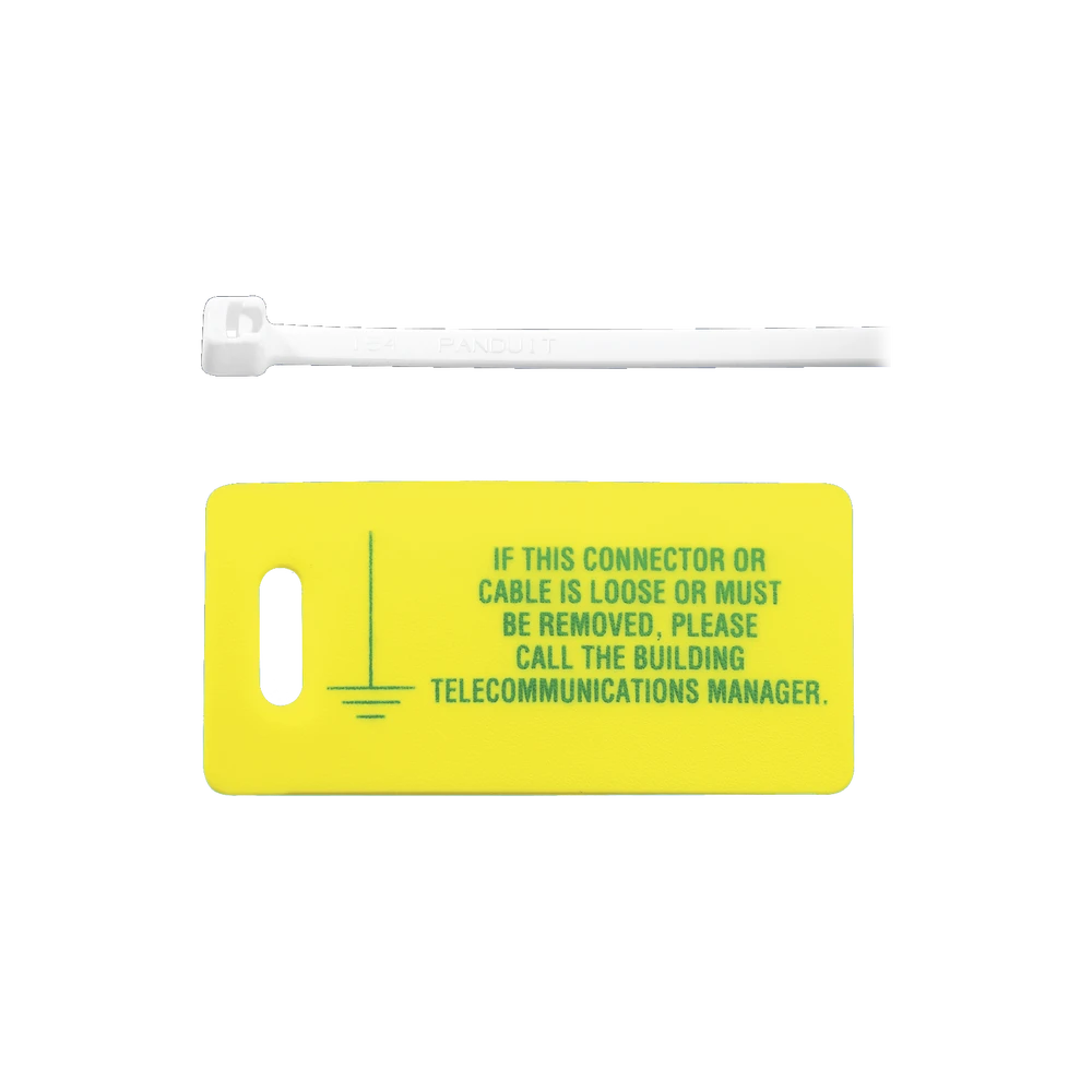 KIT DE 10 ETIQUETAS IMPRESAS PARA IDENTIFICACIÓN DE TIERRA FÍSICA, INCLUYE 10 CINCHOS RETARDANTES A FLAMA-Accesorios para Instalacion Tierra Fisica y Pararrayos-PANDUIT-Bsai Seguridad & Controles