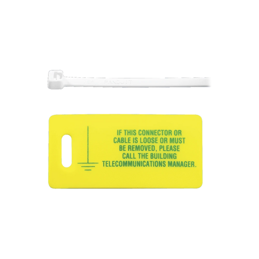 KIT DE 10 ETIQUETAS IMPRESAS PARA IDENTIFICACIÓN DE TIERRA FÍSICA, INCLUYE 10 CINCHOS RETARDANTES A FLAMA-Accesorios para Instalacion Tierra Fisica y Pararrayos-PANDUIT-Bsai Seguridad & Controles