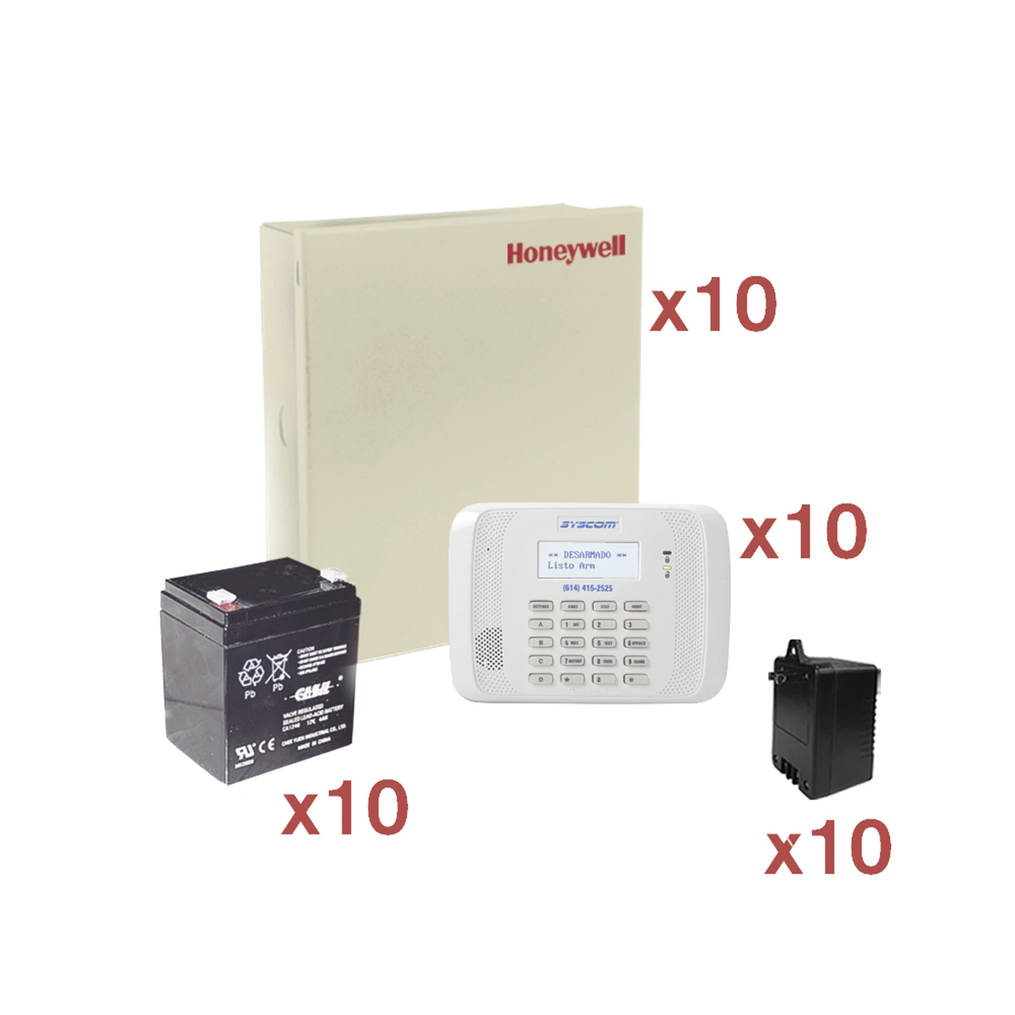 KIT DE 10 PANELES DE ALARMA VISTA48 CON BATERIA Y TRANSFORMADOR-Total Connect Honeywell-HONEYWELL HOME RESIDEO-Bsai Seguridad & Controles