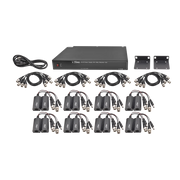 KIT DE 16 CANALES PARA TRANSMISIÓN DE ALIMENTACION ( DE 36 VCD A 12 VCD) Y VIDEO (HD-TVI) A DISTANCIAS DE HASTA 250 M-Accesorios Videovigilancia-EPCOM TITANIUM-Bsai Seguridad & Controles