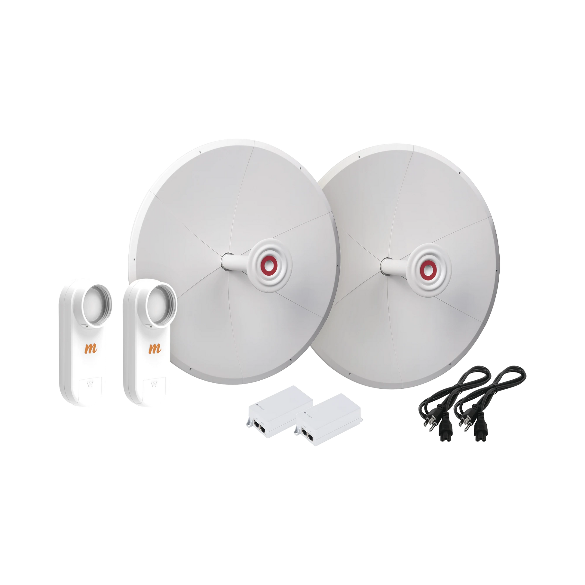 KIT DE 2 RADIOS C5X CON ANTENAS TXPD30C5X (25 DBI), RANGO DE FRECUENCIA EXTENDIDA (4.9 A 6.4 GHZ), INCLUYE INYECTOR POE Y CABLE DE ALIMENTACIÓN-Enlaces PtP y PtMP-MIMOSA NETWORKS-Bsai Seguridad & Controles