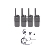 KIT DE 2 TX500DUO CON 4 ACCESORIOS DE AUDIO TXEHK-Radios Amateur-TXPRO-Bsai Seguridad & Controles