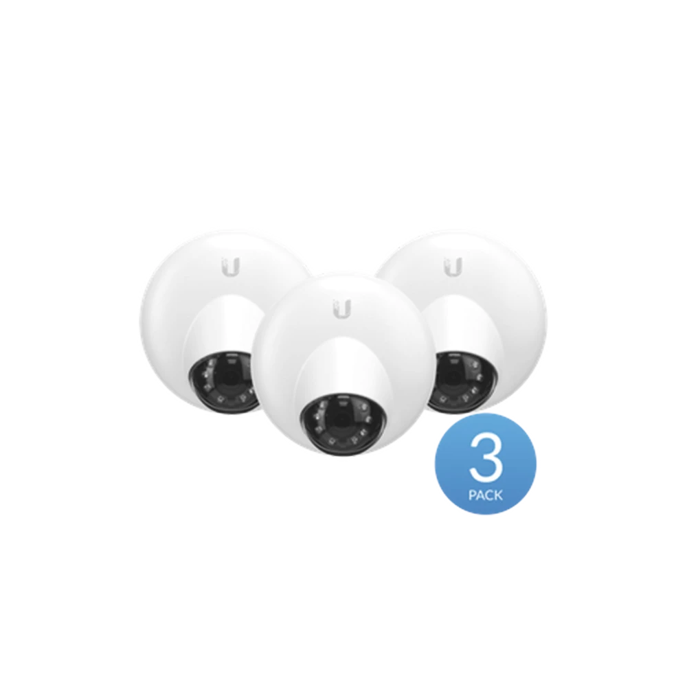 KIT DE 3 CAMARAS DOMO IP UNIFI RESOLUCIÓN 1080P PARA INTERIOR, 802.3AF, MICRÓFONO INTEGRADO, VISTA NOCTURNA, VISUALIZADOR DESDE LA NUBE-Cámaras IP-UBIQUITI-Bsai Seguridad & Controles