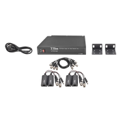 KIT DE 4 CANALES DE PARA TRANSMISIÓN DE ALIMENTACION ( DE 36 VCD A 12VCD ) Y VIDEO (HD-TVI) A DISTANCIAS DE HASTA 250 MTS-Accesorios Videovigilancia-EPCOM TITANIUM-Bsai Seguridad & Controles