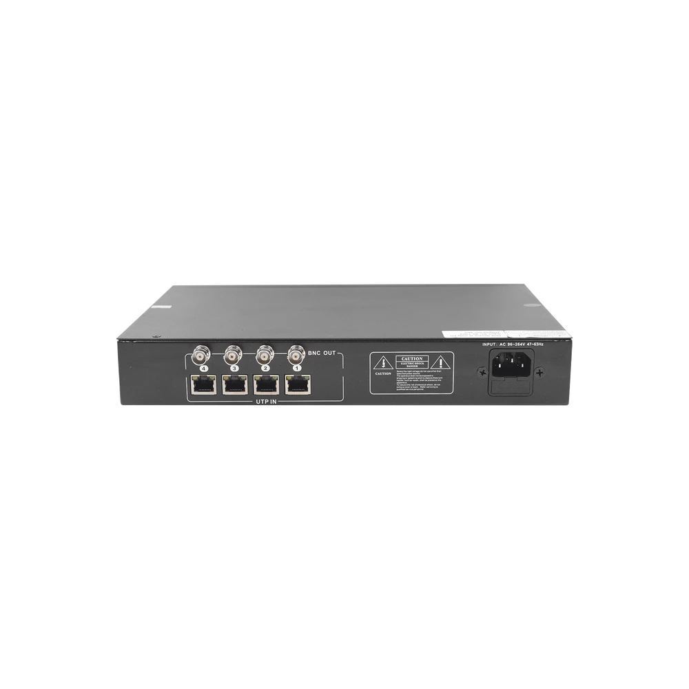 KIT DE 4 CANALES DE PARA TRANSMISIÓN DE ALIMENTACION ( DE 36 VCD A 12VCD ) Y VIDEO (HD-TVI) A DISTANCIAS DE HASTA 250 MTS-Accesorios Videovigilancia-EPCOM TITANIUM-Bsai Seguridad & Controles