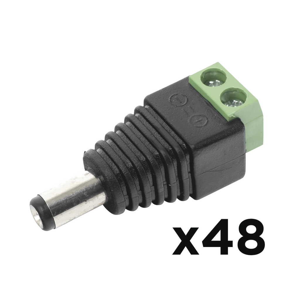 KIT DE 48 CONECTORES MACHO PARA ALIMENTACIÓN A 12 VCD-Cableado-EPCOM POWERLINE-Bsai Seguridad & Controles