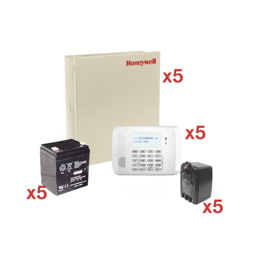 KIT DE 5 PANELES VISTA48 CON BATERIA Y TRANSFORMADOR-Alarmas-HONEYWELL-VISTA48-KIT5-Bsai Seguridad & Controles