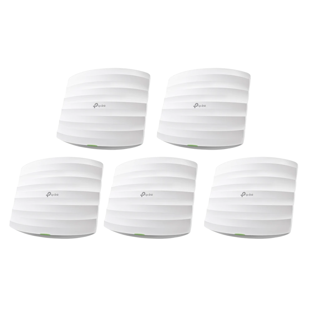 KIT DE 5 PUNTOS DE ACCESSO OMADA DOBLE BANDA 802.11AC, MU-MIMO, POE AF Y POE PASIVO, SOPORTA HASTA 100 CLIENTES, HASTA 1350 MBPS-Redes WiFi-TP-LINK-Bsai Seguridad & Controles