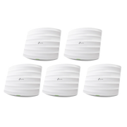 KIT DE 5 PUNTOS DE ACCESSO OMADA DOBLE BANDA 802.11AC, MU-MIMO, POE AF Y POE PASIVO, SOPORTA HASTA 100 CLIENTES, HASTA 1350 MBPS-Redes WiFi-TP-LINK-Bsai Seguridad & Controles
