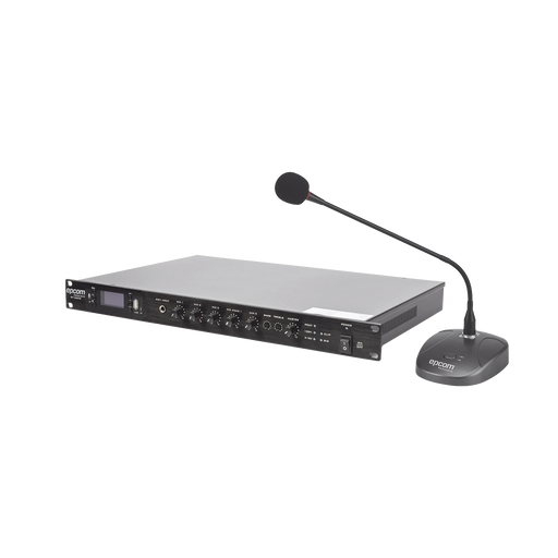 KIT DE AMPLIFICADOR DE 120W MODELO SF120DTB | MÁS MICRÓFONO DE ESCRITORIO MODELO SF621A-Audio residencial/Comercial-EPCOM PROAUDIO-Bsai Seguridad & Controles