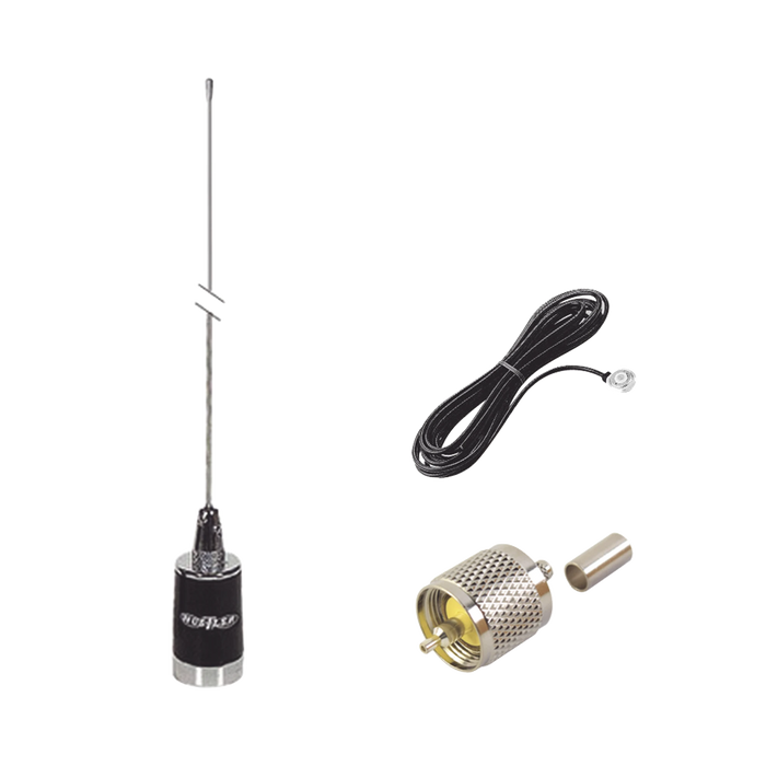 KIT DE ANTENA MÓVIL EN UHF 430-450 MHZ, INCLUYE LMG4305 + CHMB + RFU505-Antenas-HUSTLER-KIT-LMG440-Bsai Seguridad & Controles