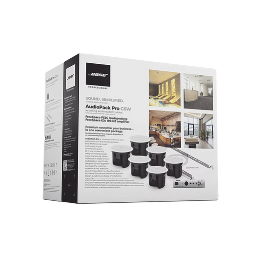 KIT DE AUDIO FREESPACE | 6 ALTAVOCES DE PLAFÓN + AMPLIFICADOR | COLOR BLANCO | IDEAL PARA AUDIO AMBIENTAL-Audio residencial/Comercial-BOSE PROFESSIONAL-Bsai Seguridad & Controles