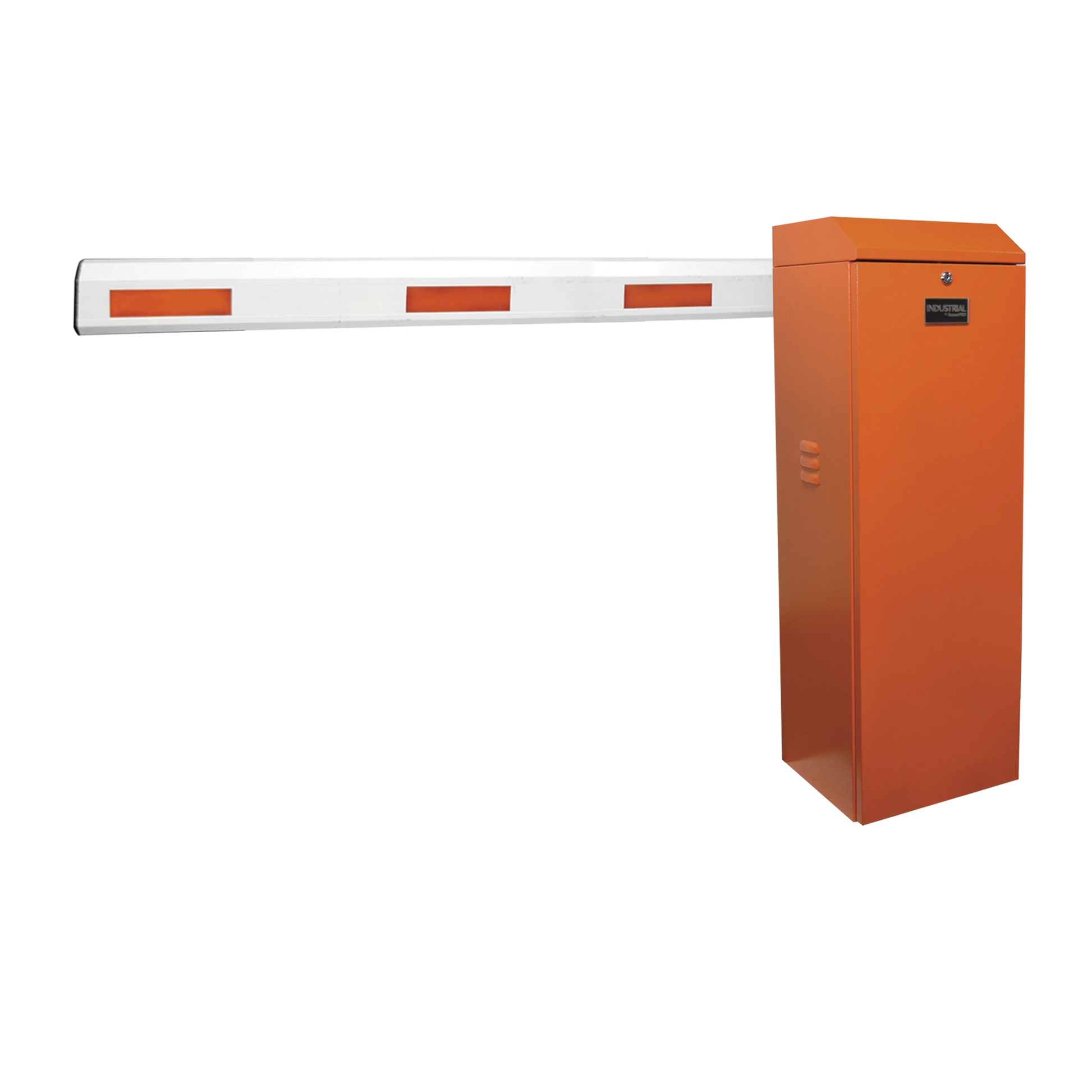 KIT DE BARRERA VEHICULAR IZQUIERDA COLOR NARANJA Y BRAZO AJUSTABLE DE 3.6 A 5.5 M-Acceso Vehicular-ACCESSPRO-Bsai Seguridad & Controles