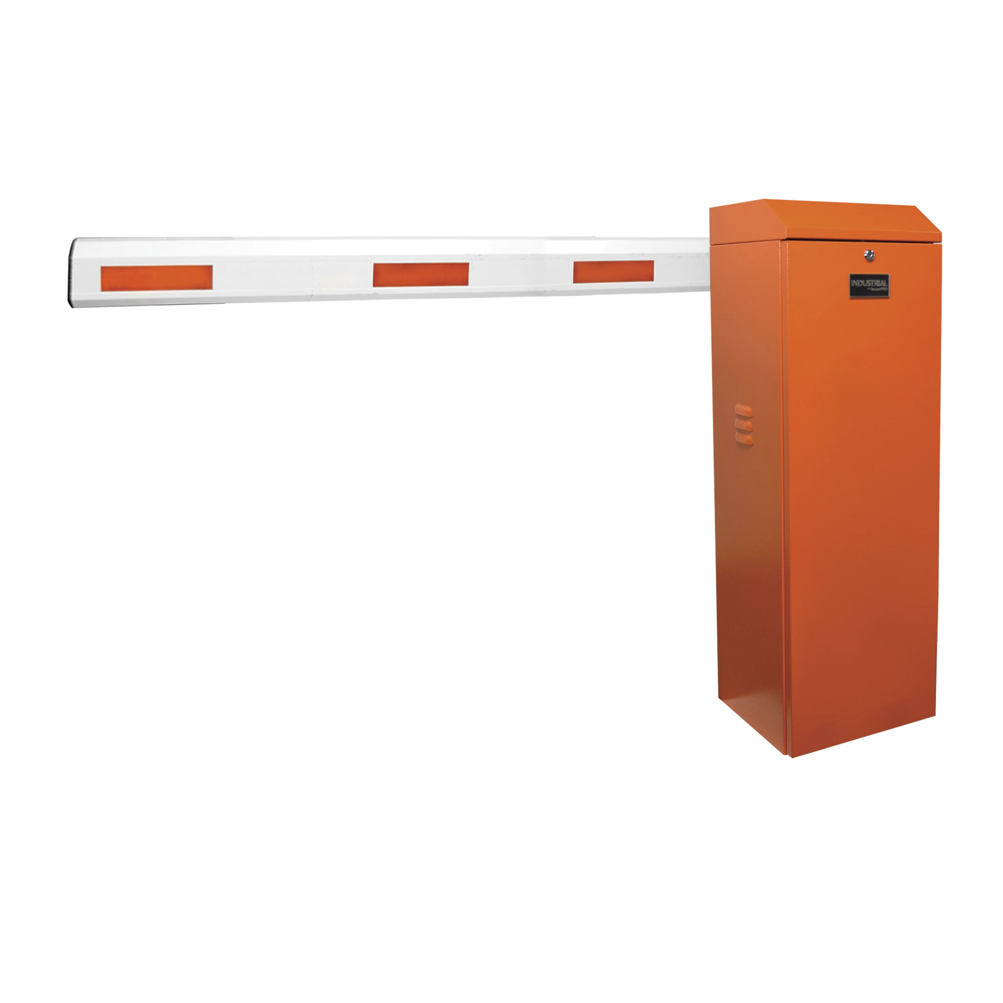 KIT DE BARRERA VEHICULAR IZQUIERDA COLOR NARANJA Y BRAZO AJUSTABLE DE 3.6 A 5.5 M-Acceso Vehicular-ACCESSPRO-Bsai Seguridad & Controles