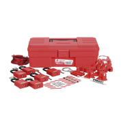 KIT DE BLOQUEO LOTO PARA CONTRATISTAS CON COMPONENTES (COLOR ROJO).-Ferreteria-PANDUIT-Bsai Seguridad & Controles