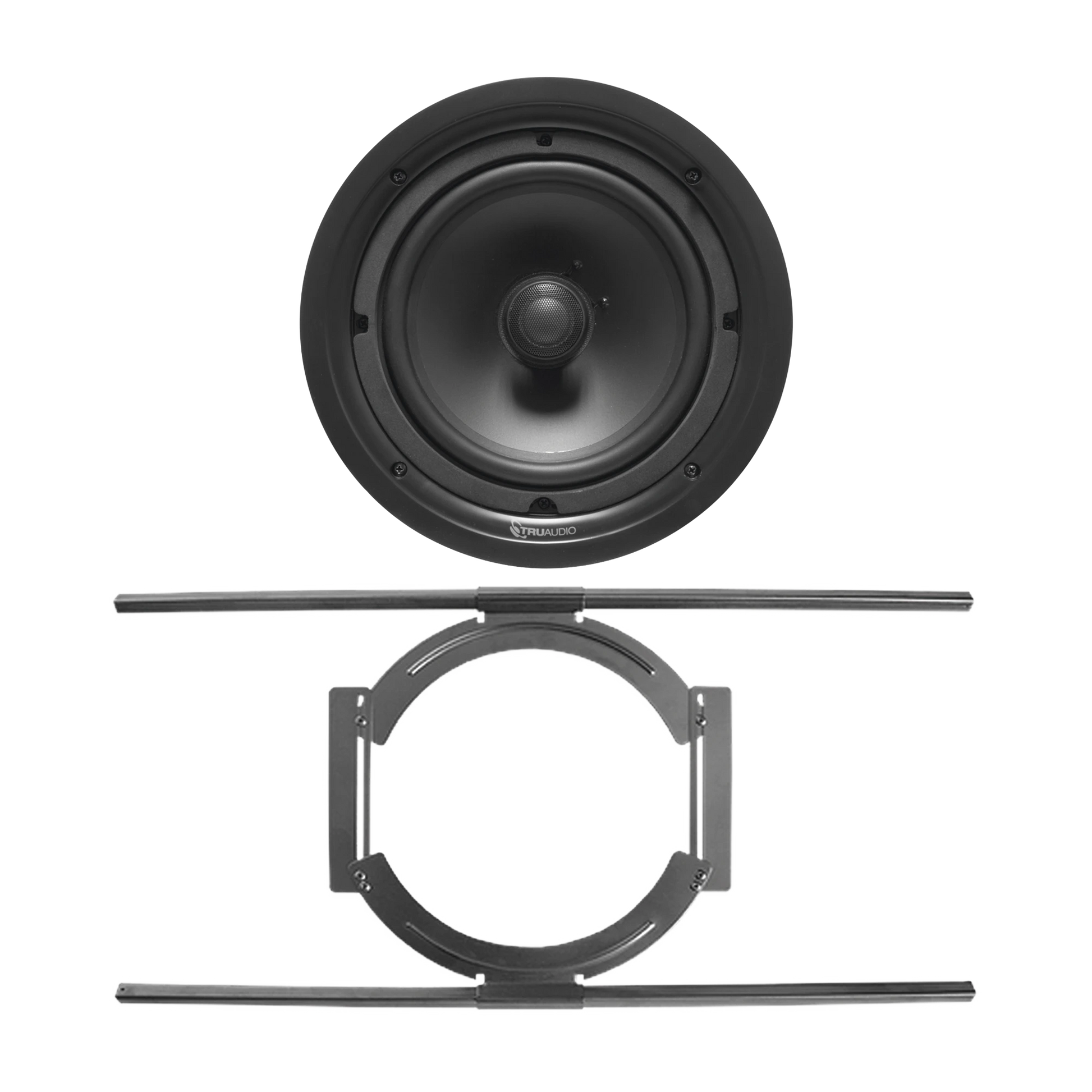 KIT DE BOCINA DE TECHO TRUAUDIO DE 8IN PP8 CON SOPORTE DE ACERO RÍGIDO PARA TECHOS SUSPENDIDOS-Audio, Video y Voceo-TRUAUDIO-Bsai Seguridad & Controles