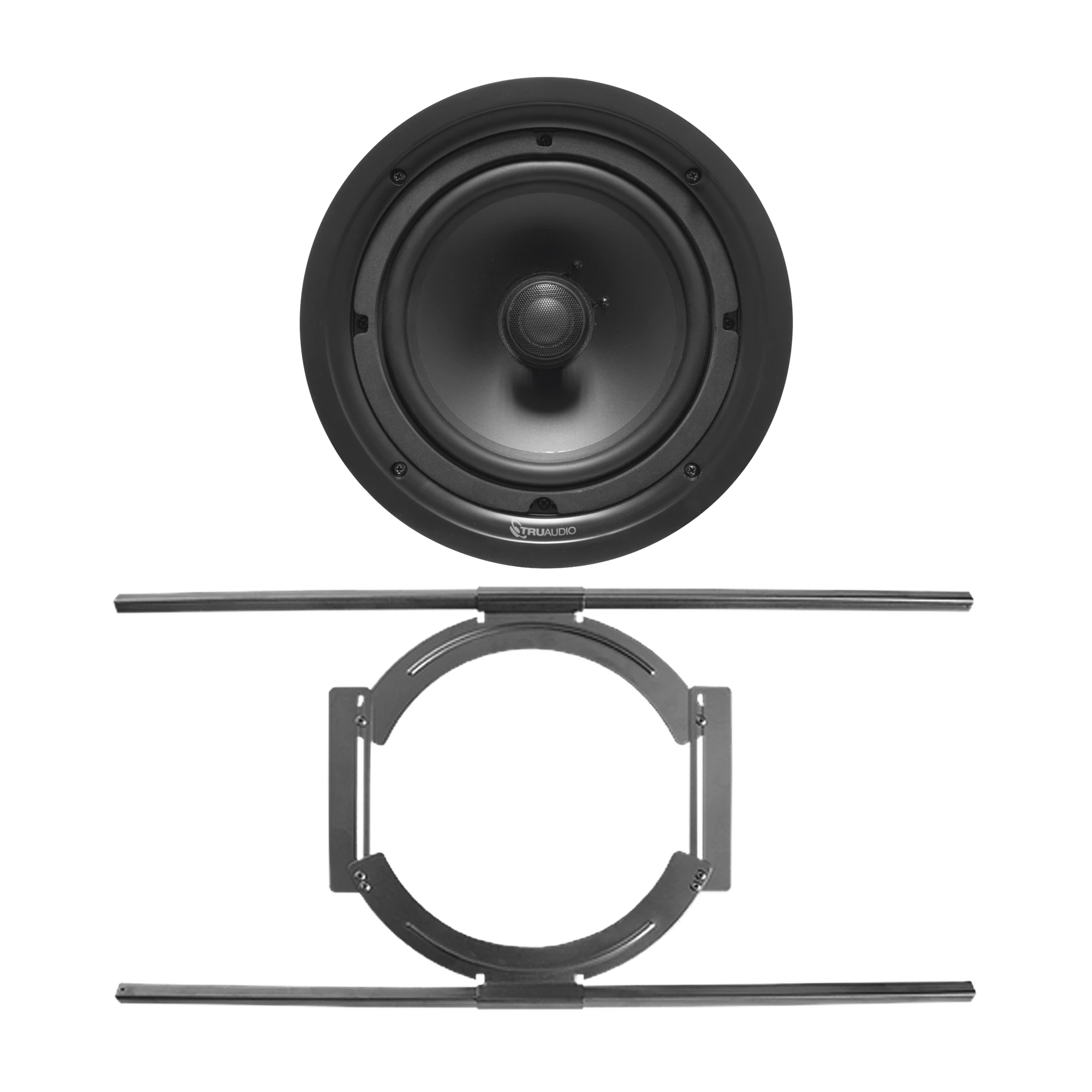 KIT DE BOCINA DE TECHO TRUAUDIO DE 8IN PP8 CON SOPORTE DE ACERO RÍGIDO PARA TECHOS SUSPENDIDOS-Audio, Video y Voceo-TRUAUDIO-Bsai Seguridad & Controles