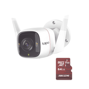 KIT DE CÁMARA IP WI-FI / INCLUYE 1 PIEZA MODELO TAPO-C320WS / UTILIZA LA APP TAPO / 1 MEMORIA MICRO SD MODELO MOD HS-TF-E1/64G-Cámaras IP y NVRs-TP-LINK-Bsai Seguridad & Controles