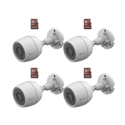 KIT DE CAMARAS WIFI, INCLUYE 4 PIEZAS CS-H3C Y 4 PIEZAS HS-TF-E1/32G / DETECCIÓN DE MOVIMIENTO-Kits- Sistemas Completos-EZVIZ-Bsai Seguridad & Controles