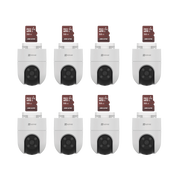 KIT DE CAMARAS WIFI, INCLUYE 8 PIEZAS CS-H8C Y 8 PIEZAS HS-TF-E1/32G / AUDIO DE DOS VÍAS / DETECCIÓN DE MOVIMIENTO / LUZ BLANCA / SIRENA / USO EN EXTERIOR CON PROTECCIÓN-Kits- Sistemas Completos-EZVIZ-Bsai Seguridad & Controles