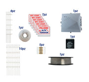 KIT DE CERCA ELECTRIFICADA CON ACCESORIOS PARA 100METROS INCLUYE: ENERGIZADOR, BATERIA ENS-BT412, CABLE, ALAMBRE, POSTES, LETREROS Y TENSORES-Cercas electrificadas-YONUSA-Bsai Seguridad & Controles