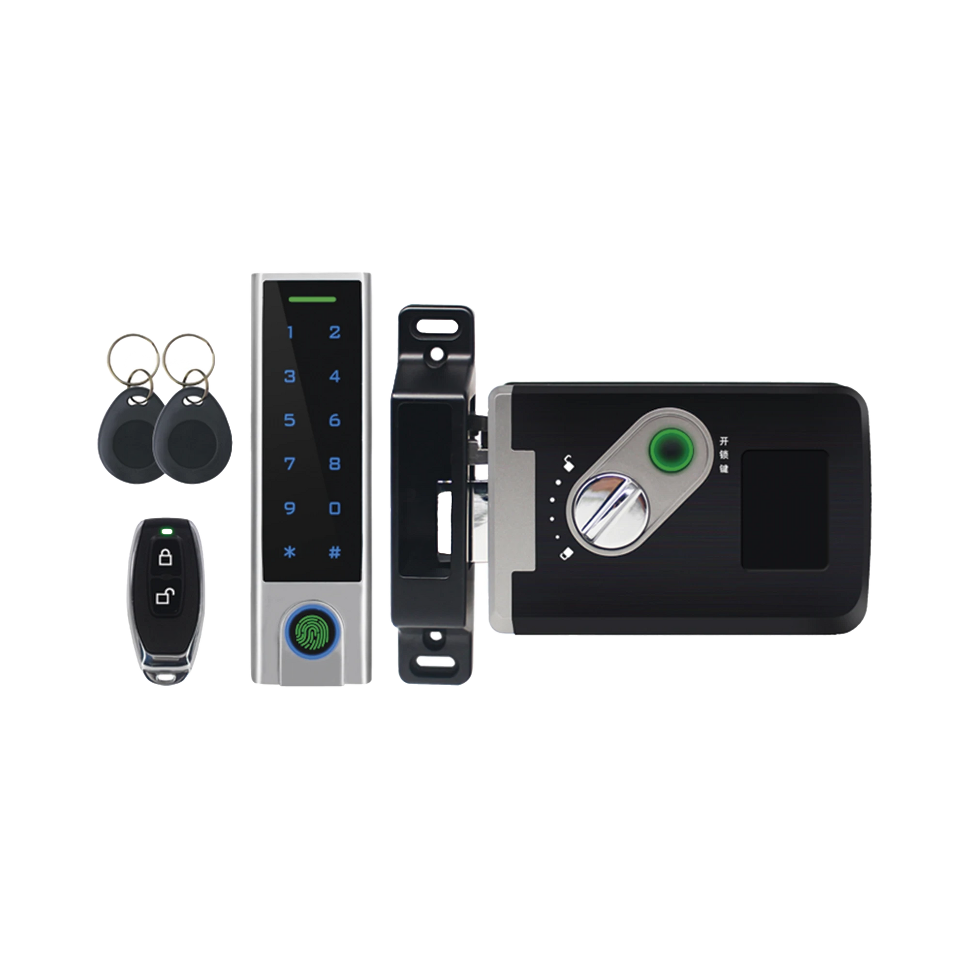 KIT DE CERRADURA INTELIGENTE / INCLUYE TECLADO Y CONTROL REMOTO / SOPORTA HUELLA, TARJETA Y CONTRASEÑA / TECLADO METÁLICO IP65-Cerraduras-ACCESSPRO-ACCESS7-X-Bsai Seguridad & Controles