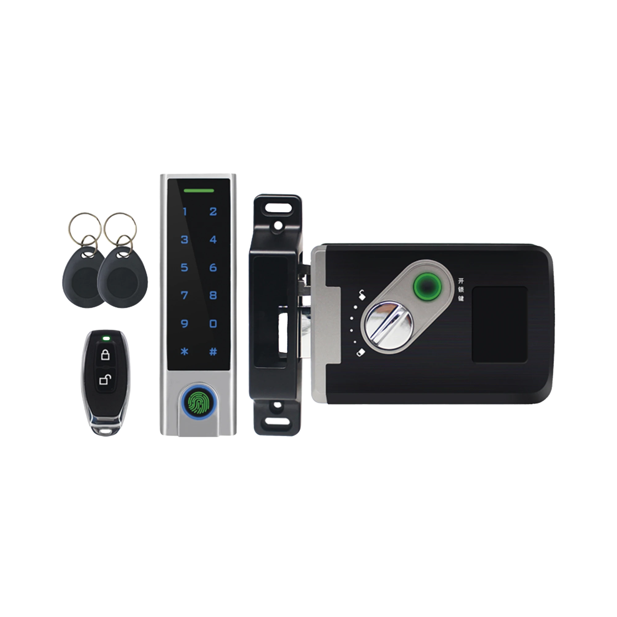 KIT DE CERRADURA INTELIGENTE / INCLUYE TECLADO Y CONTROL REMOTO / SOPORTA HUELLA, TARJETA Y CONTRASEÑA / TECLADO METÁLICO IP65-Cerraduras-ACCESSPRO-ACCESS7-X-Bsai Seguridad & Controles