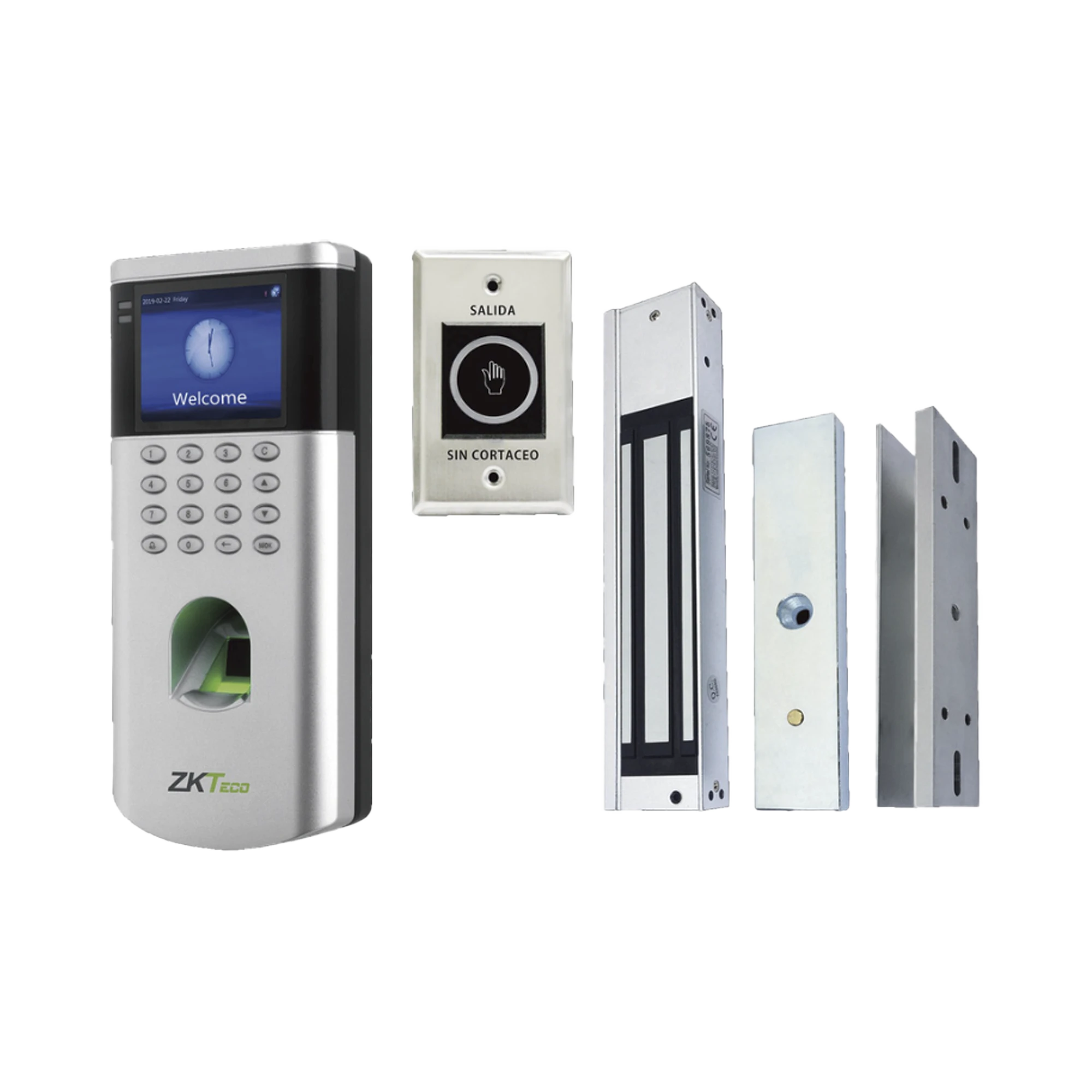 KIT DE CONTROL DE ACCESO LF10/ PUSH / COMPATIBLE CON ZKBIOACCESS / 1,500 USUARIOS / CHAPA MAGNÉTICA / BOTÓN DE SALIDA / TARJETA DE PROXIMIDAD-Biométricos-ZKTECO-Bsai Seguridad & Controles