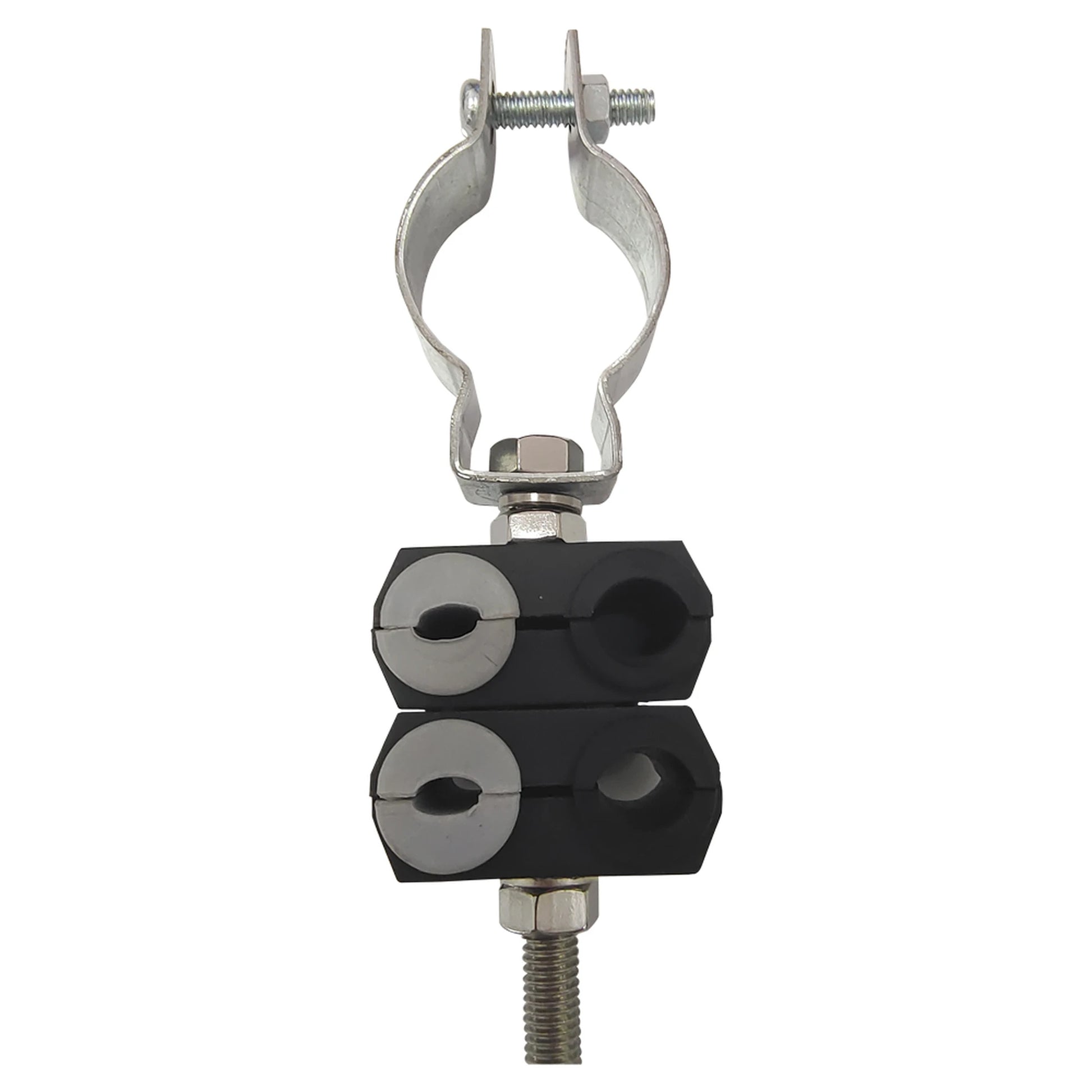 KIT DE DOS SUJETADORES DE PLASTICO PARA CUATRO CABLES DE 6 A 8 MM CON TODO Y HARDWARE DE INSTALACIÓN-Torres y Mástiles-SYSCOM TOWERS-Bsai Seguridad & Controles