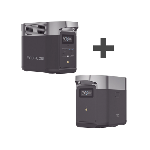 KIT DE ESTACIÓN DE ENERGÍA PORTÁTIL 1024WH + BATERÍA EXTERNA 1024WH (2048WH TOTALES)-Respaldo de Energía-ECOFLOW-DLT2-BP-Bsai Seguridad & Controles