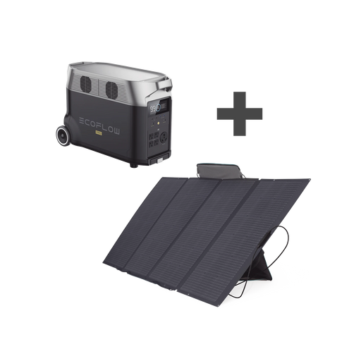 KIT DE ESTACIÓN DE ENERGÍA PORTÁTIL 3600WH + PANEL SOLAR FLEXIBLE 400W-Respaldo de Energía-ECOFLOW-DLTPRO-KIT-Bsai Seguridad & Controles