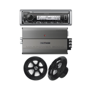KIT DE ESTEREO CON BLUETOOTH KMR-M332BT | AMPLIFICADOR KAC-M3004 | MAS PAR DE BOCINAS KFC-1613MRB-Soluciones Marinas-JVC KENWOOD-Bsai Seguridad & Controles