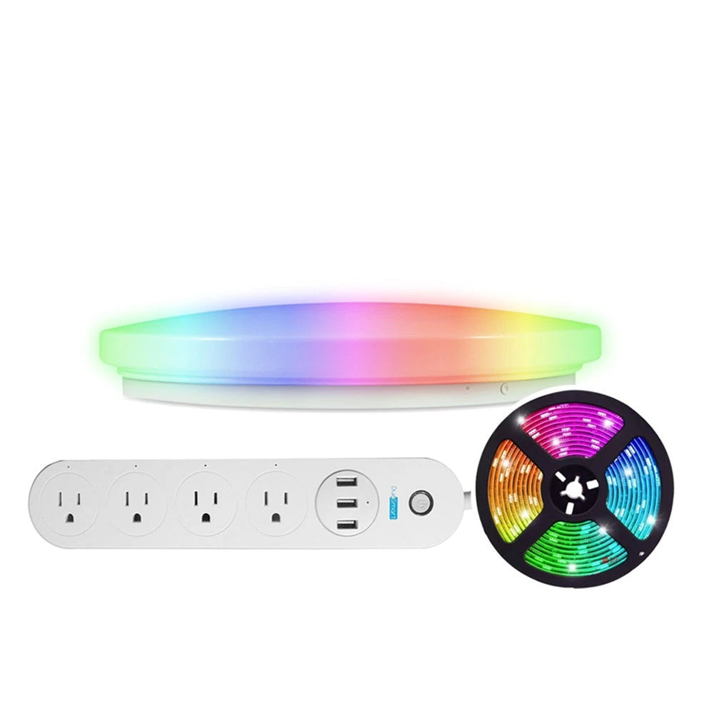 KIT DE ILUMINACIÓN GAMER, GAMER KIT DUOSMART. INCLUYE: 1 LÁMPARA RGB S20, 1 TIRA LED RGB S30 Y UNA BARRA MULTICONTACTO B50-Duosmart-DUOSMART-Bsai Seguridad & Controles
