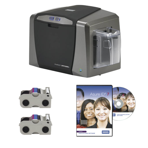 KIT DE IMPRESORA DE TARJETAS PVC DTC1250E/ UNA CARA / INCLUYE: 2 RIBBONS COLOR Y SOFTWARE/ 3 AÑOS GARANTIA-Identificación y Credencialización-HID-50610-Bsai Seguridad & Controles