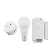 KIT DE INICIO DE DUOSMART, STARTER KIT DUOSMART. INCLUYE: 1 FOCO INTELIGENTE S10, 1 CONTACTO DE SOBREPONER B30 Y 1 SENSOR MAGNÉTICO D10-Duosmart-DUOSMART-Bsai Seguridad & Controles