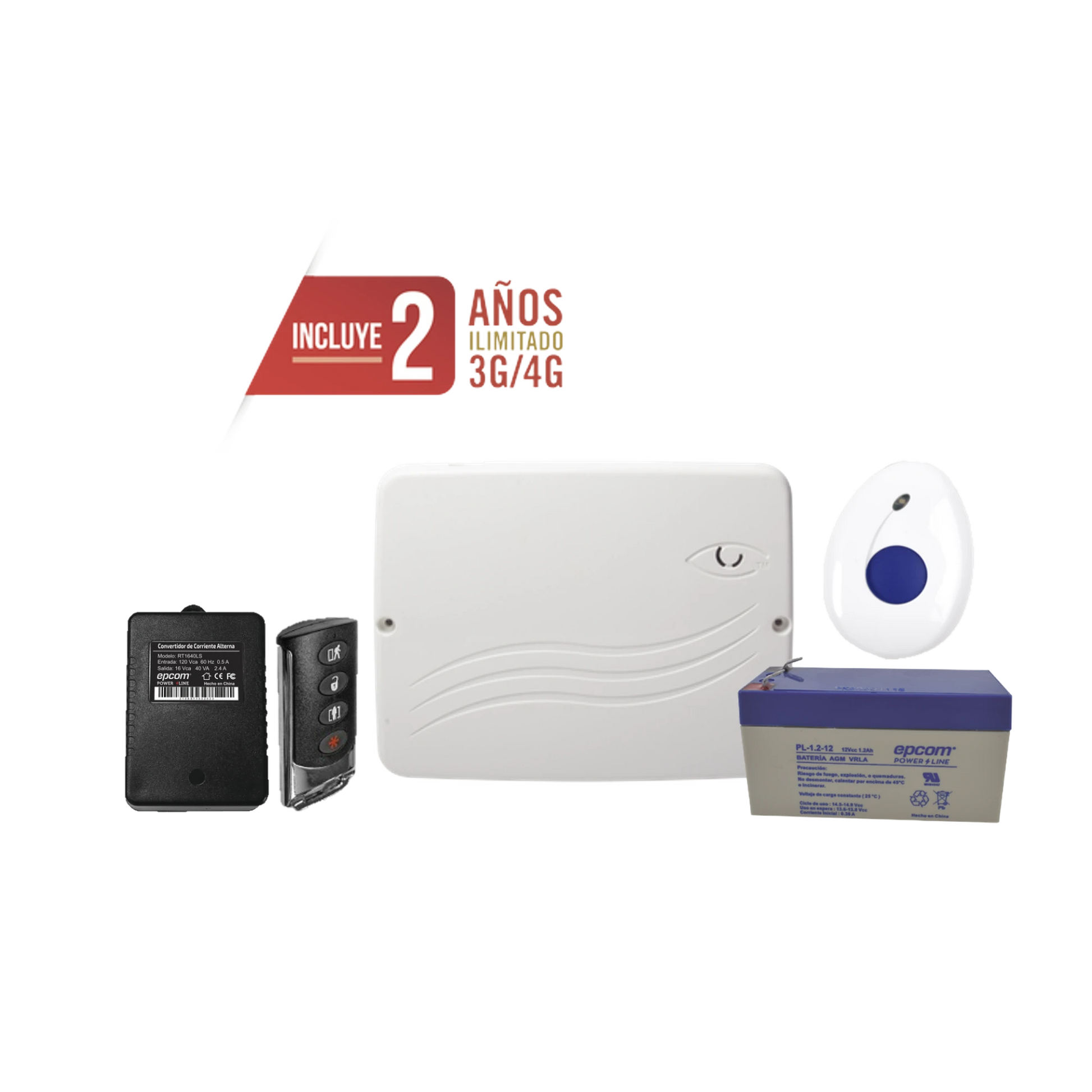 KIT DE PANEL DE ALARMA HÍBRIDO 4G LTE CON BOTÓN DE PÁNICO Y DETECCIÓN DE CAÍDAS INALÁMBRICO, INCLUYE SIM CON 2 AÑOS DE DATOS Y APP GRATIS-Paneles de Alarma-M2M SERVICES-Bsai Seguridad & Controles