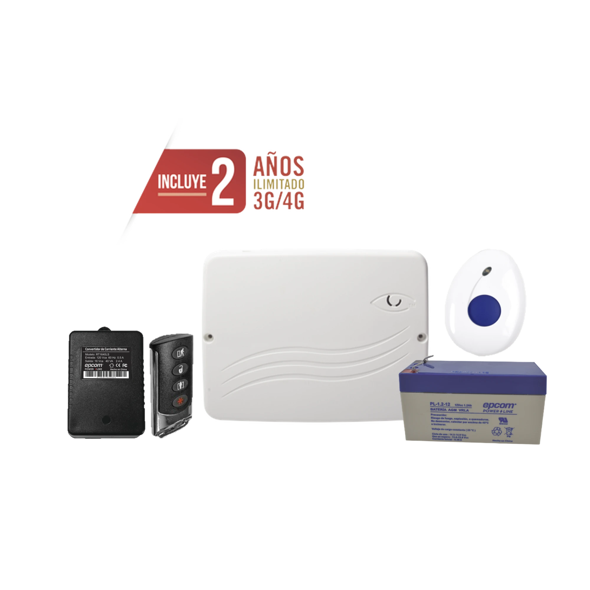 KIT DE PANEL DE ALARMA HÍBRIDO 4G LTE CON BOTÓN DE PÁNICO Y DETECCIÓN DE CAÍDAS INALÁMBRICO, INCLUYE SIM CON 2 AÑOS DE DATOS Y APP GRATIS-Paneles de Alarma-M2M SERVICES-Bsai Seguridad & Controles