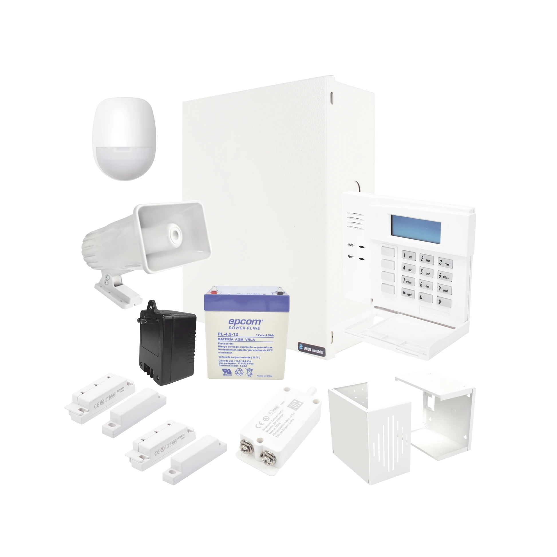 KIT DE PANEL VISTA48LA CON TECLADO DE PALABRAS FIJAS Y SENSORES ALAMBRICOS-Paneles de Alarma-HONEYWELL-Bsai Seguridad & Controles