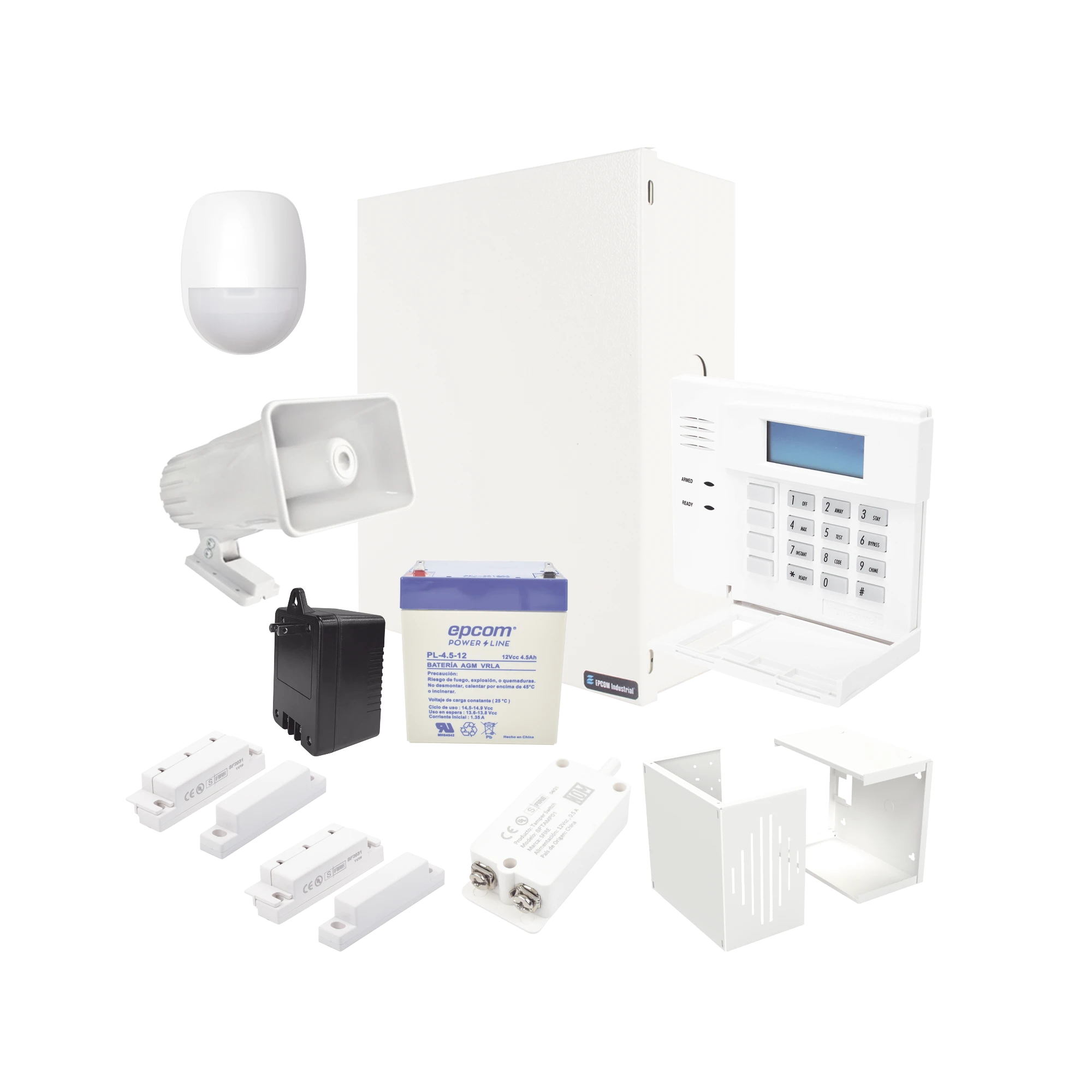 KIT DE PANEL VISTA48LA CON TECLADO DE PALABRAS FIJAS Y SENSORES ALAMBRICOS-Paneles de Alarma-HONEYWELL-Bsai Seguridad & Controles