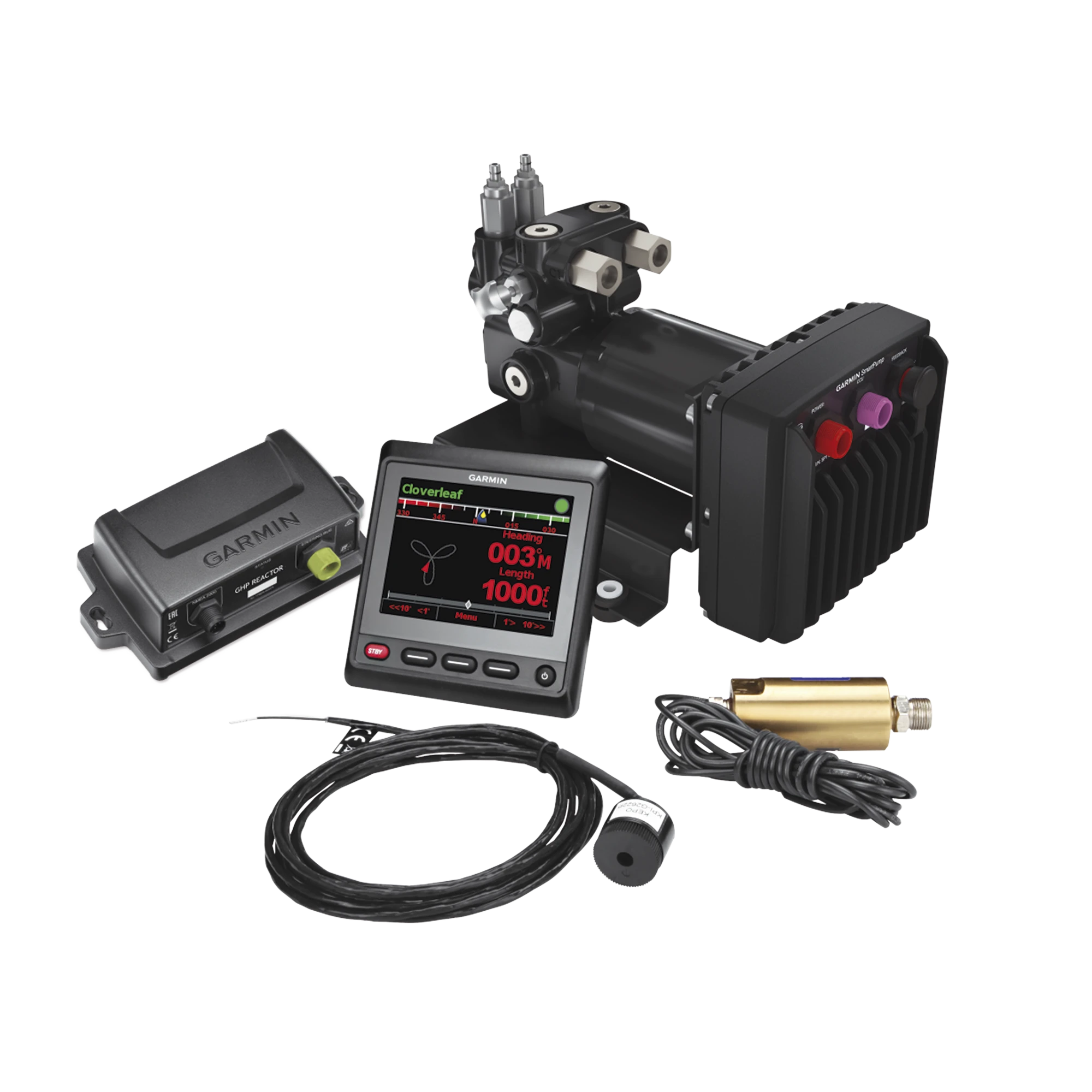 KIT DE PILOTO AUTOMÁTICO CON CAJA DE CONTROL REACTOR? 40, PANTALLA GHC 20 Y BOMBA SMARTPUMP.-Soluciones Marinas-GARMIN-Bsai Seguridad & Controles