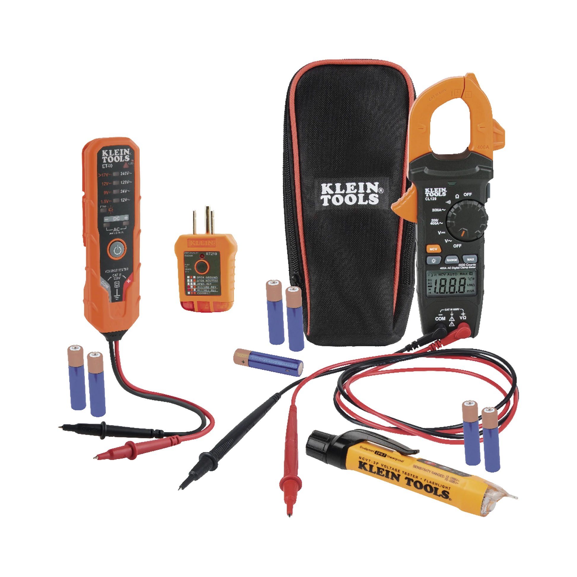 KIT DE PRUEBA ELÉCTRICA CL120+NCVT-3P+ET40+RT210-Ferreteria-KLEIN TOOLS-Bsai Seguridad & Controles