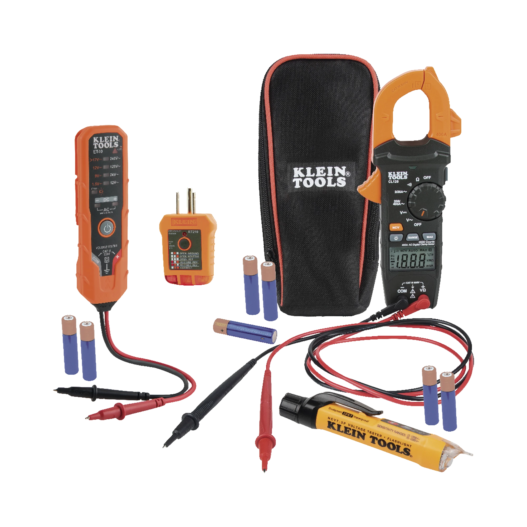 KIT DE PRUEBA ELÉCTRICA CL120+NCVT-3P+ET40+RT210-Ferreteria-KLEIN TOOLS-Bsai Seguridad & Controles
