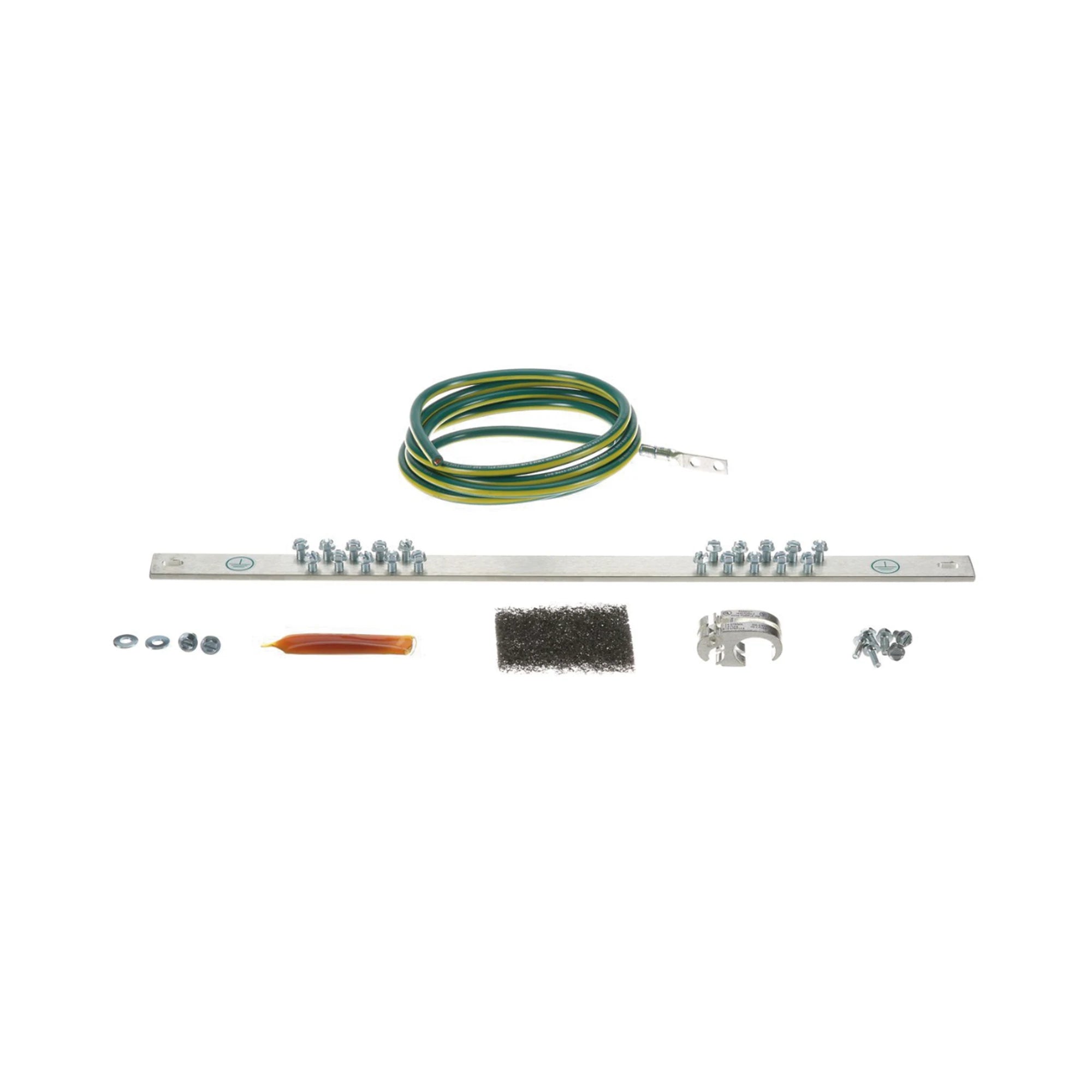 KIT DE PUESTA A TIERRA CON JUMPER 6 AWG RGREJ696Y Y BARRA DE CONEXIONES DE 20 ORIFICIOS RGRB19U, PARA RACK DE 19IN-Racks y Gabinetes-PANDUIT-Bsai Seguridad & Controles