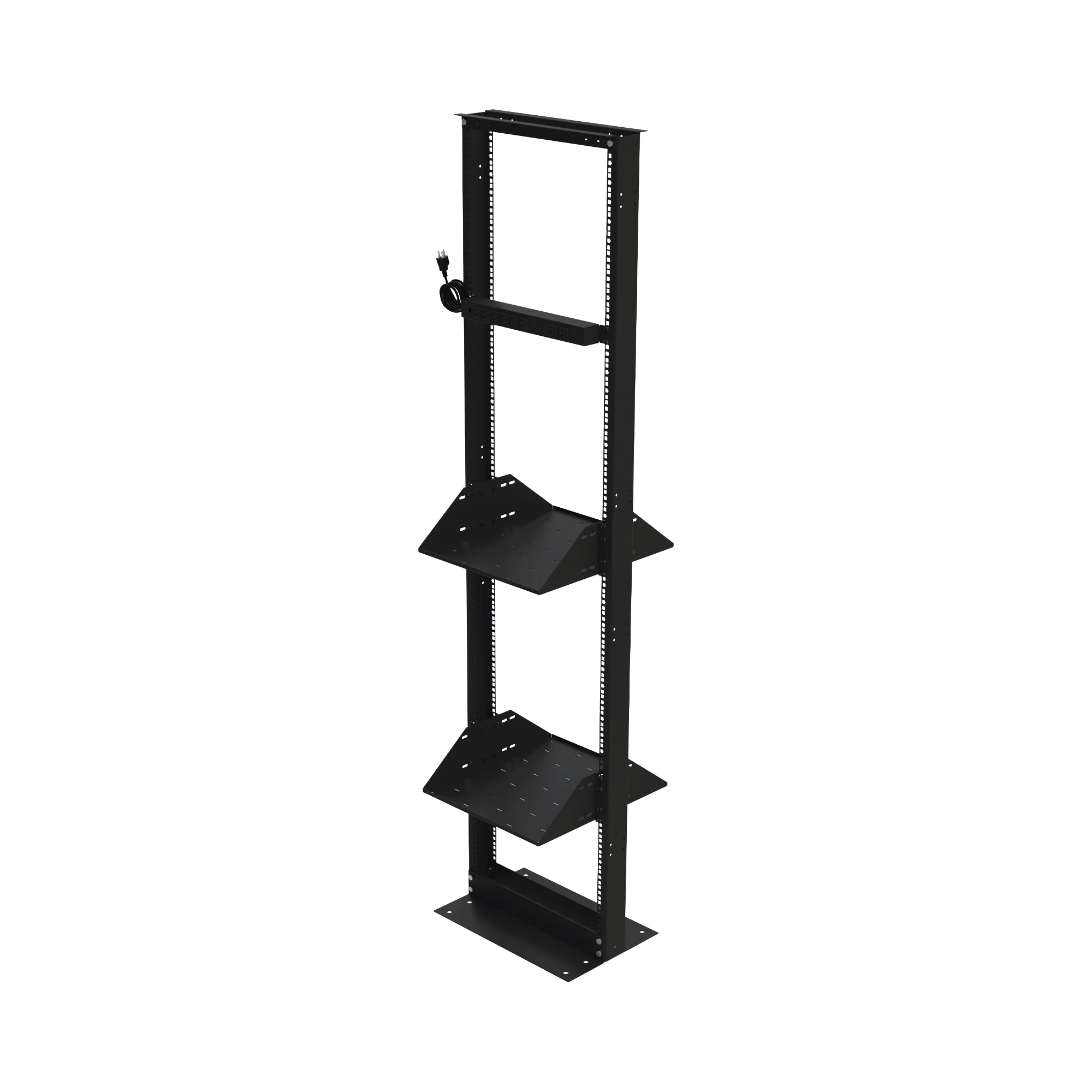 KIT DE RACK ESTÁNDAR 19, 45 UR CON 2 CHAROLAS Y PDU (8 TOMAS). IDEAL PARA UPS Y SERVIDORES TIPO TORRE.-Racks y Gabinetes-LINKEDPRO BY EPCOM-Bsai Seguridad & Controles