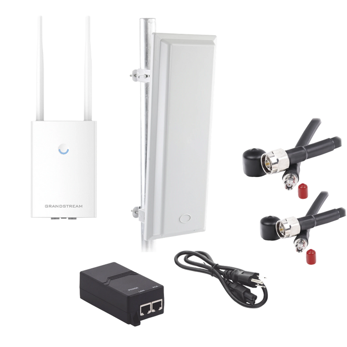 KIT DE RADIO GWN7605LR CON ANTENA TXS25619DP, PARA AMPLIA COBERTURA DE WIFI EN 90º, FRECUENCIA (2.4 A 2.5 GHZ) Y (5.1 A 6.5 GHZ), 1.27 GBPS Y ADMINISTRACIÓN DESDE LA NUBE GRATUITA-Redes WiFi-GRANDSTREAM-GWNTXP90-Bsai Seguridad & Controles