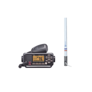 KIT DE RADIO IC-M220 | MAS ANTENA MARINA TX-5101-SYS FABRICADA EN FIBRA DE VIDRIO CON BASE ROSCABLE DE ACERO INOXIDABLE-Radios Marinos-ICOM-Bsai Seguridad & Controles